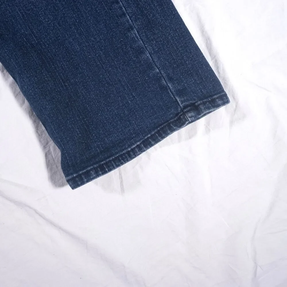 True Religion Ricky Jeans Relaxed Straight Blue Red Stitch Mens 36 36x34